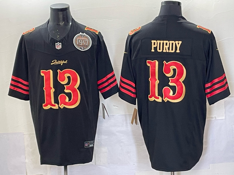 Men San Francisco 49ers #13 Purdy black Limited Nike NFL 2025 Jersey 002